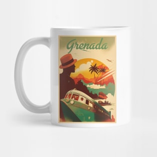 Grenada Vintage Travel Art Poster Mug